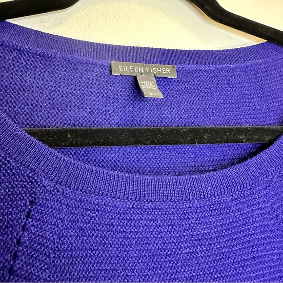 Eileen Fischer 100% Alpaca Royal Blue Sweater Size S - Picture 4 of 8